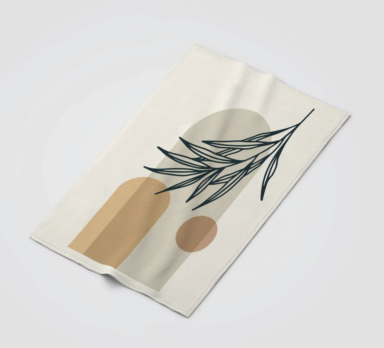 Boho Minimal - Motif végétal élégant plaid polaire de Whole©