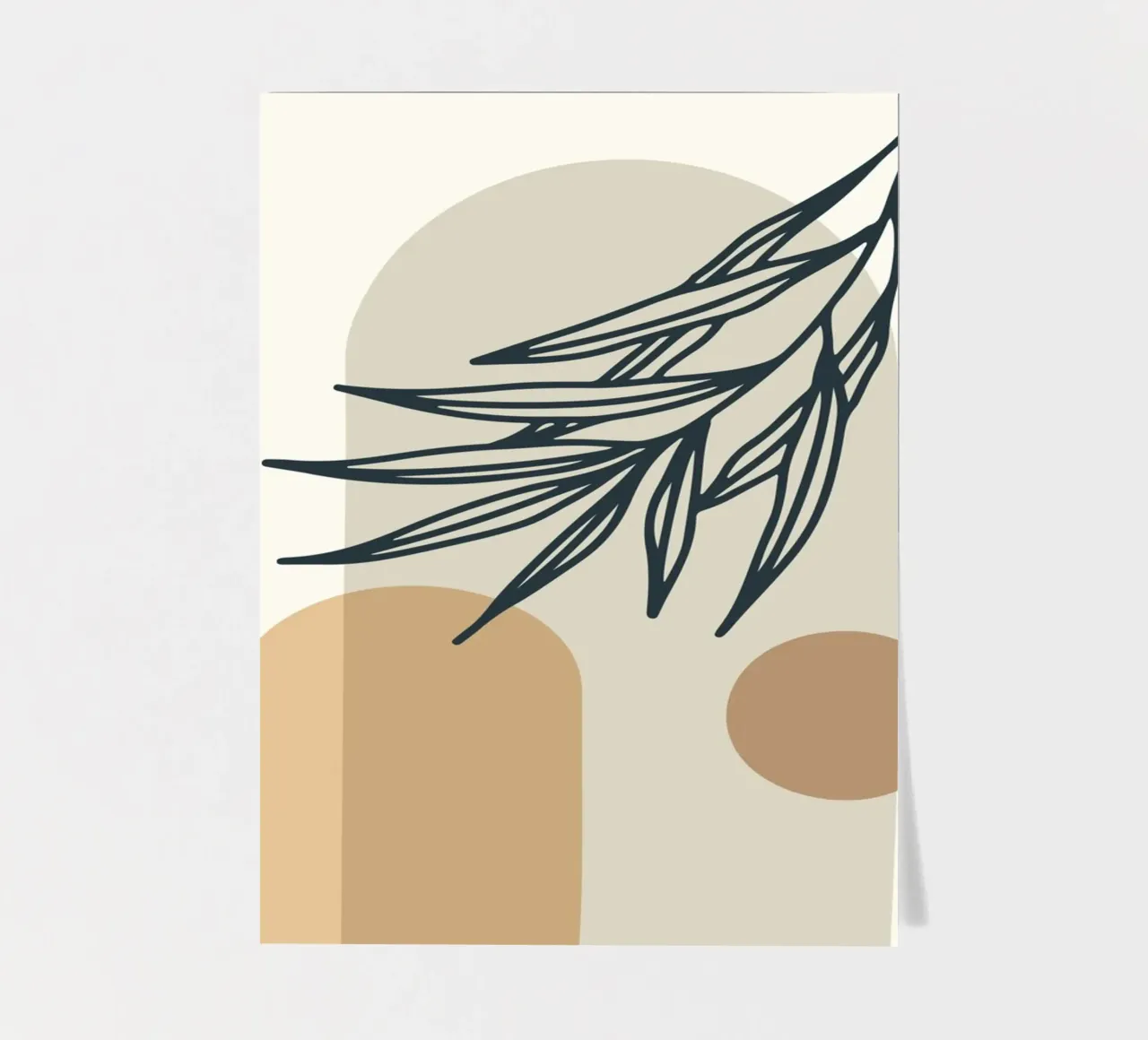 Boho Minimal - Elegante motivo vegetale foglio adesivo da Whole©