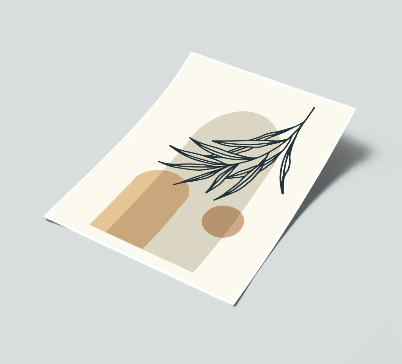 Boho Minimal - Elegante motivo vegetale foglio adesivo da Whole©