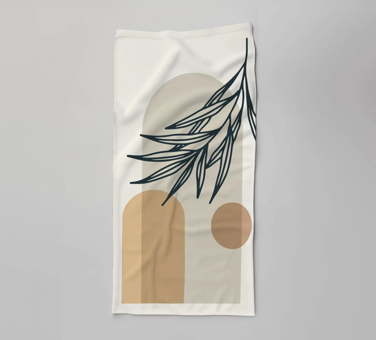 Boho Minimal - Elegante motivo vegetale asciugamano da bagno da Whole©
