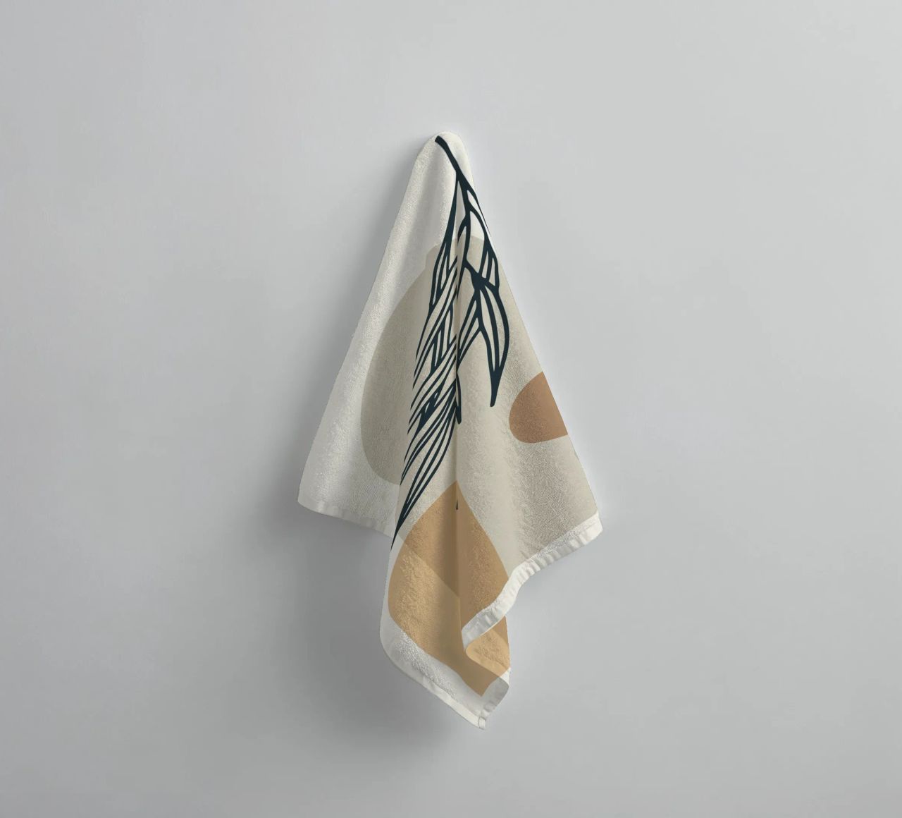 Boho Minimal - Motif végétal élégant serviette de bain de Whole©