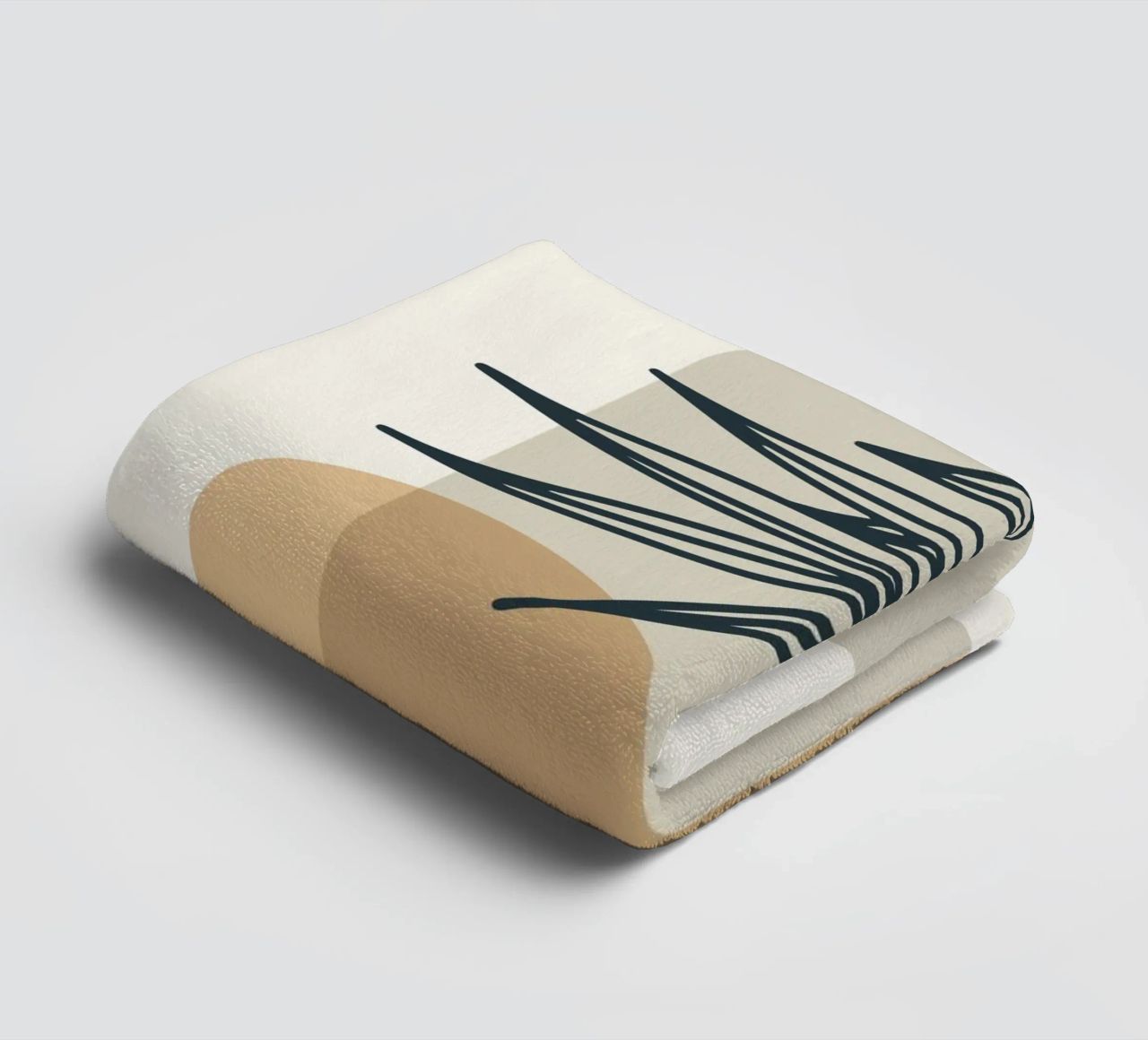 Boho Minimal - Motif végétal élégant serviette de bain de Whole©