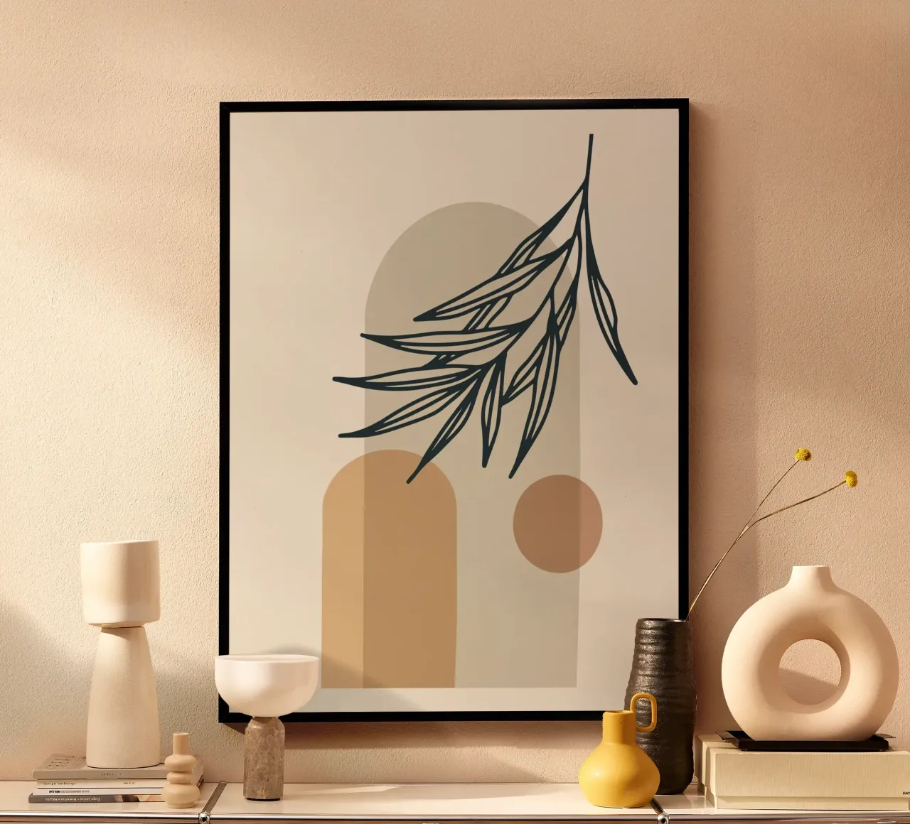 Boho Minimal - Elegant plant motif hahnemühle by Whole©