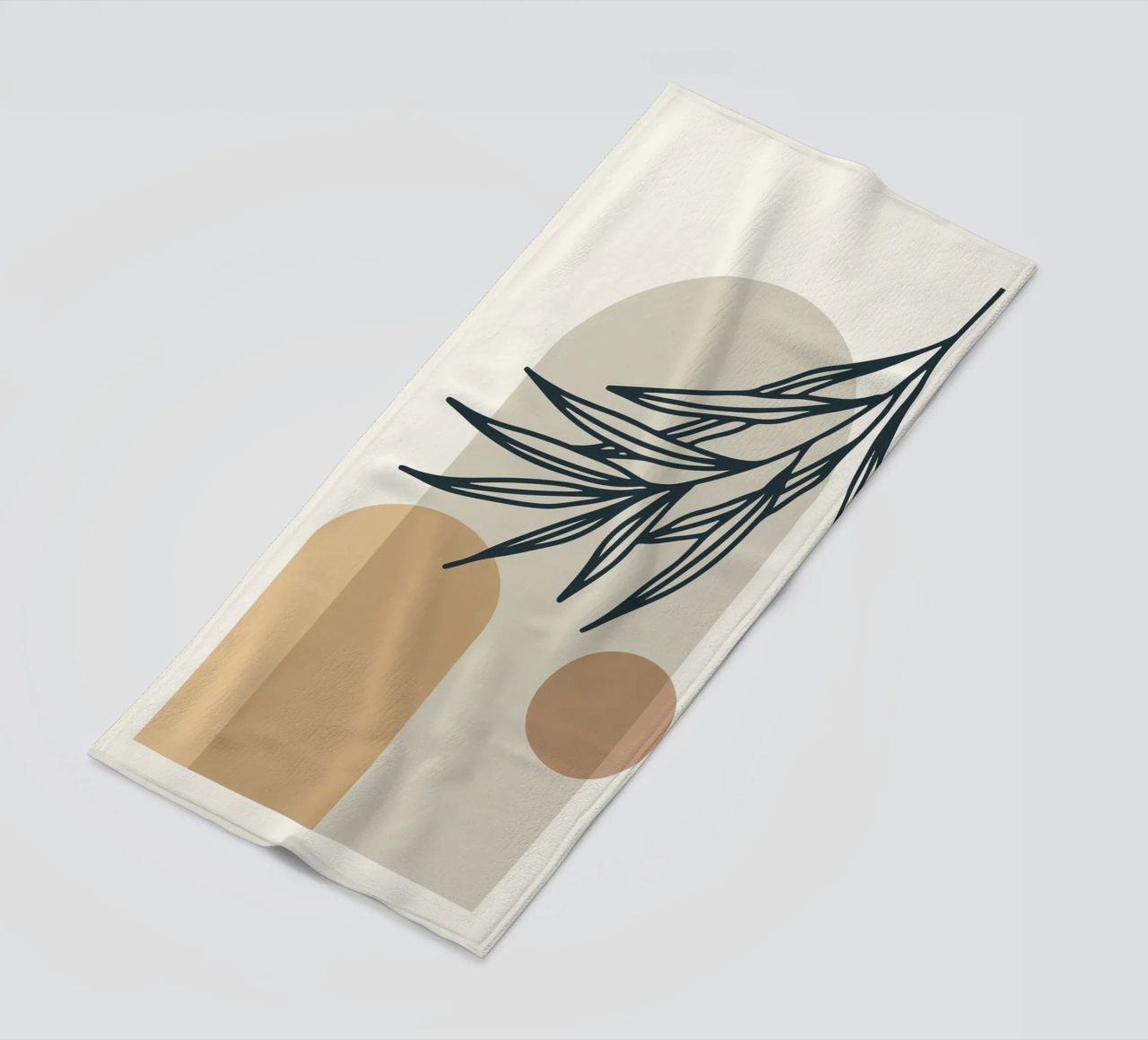 Boho Minimal - Motif végétal élégant serviette de plage de Whole©