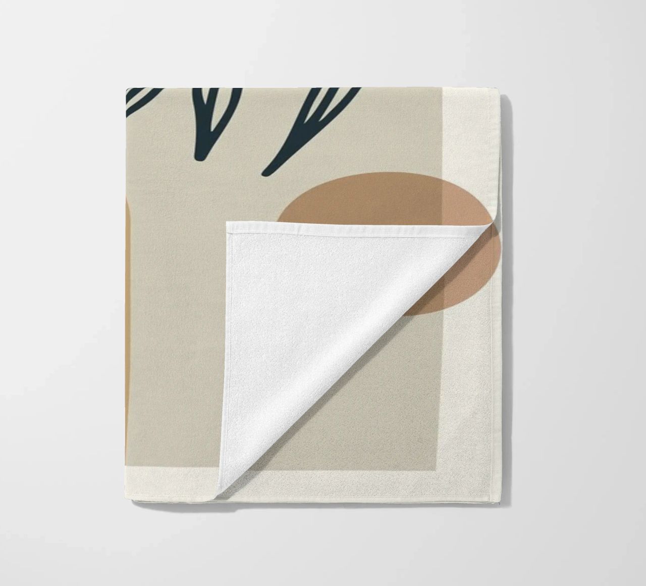 Boho Minimal - Motif végétal élégant serviette de plage de Whole©