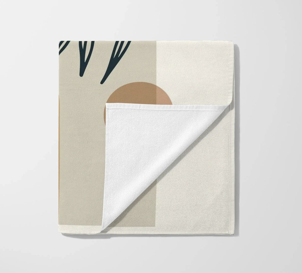 Boho Minimal - Motif végétal élégant serviette de plage de Whole©
