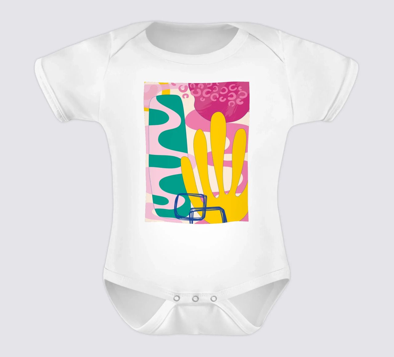 Pop Art Boho - Colourful & Lively short-sleeve baby romper by Whole©