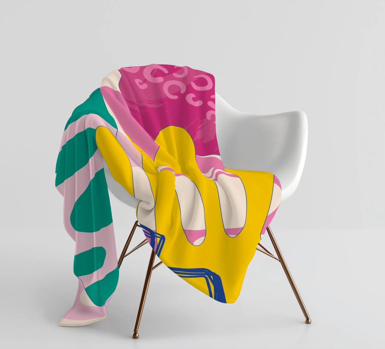 Pop Art Boho - Colourful & Lively fleece blanket by Whole©