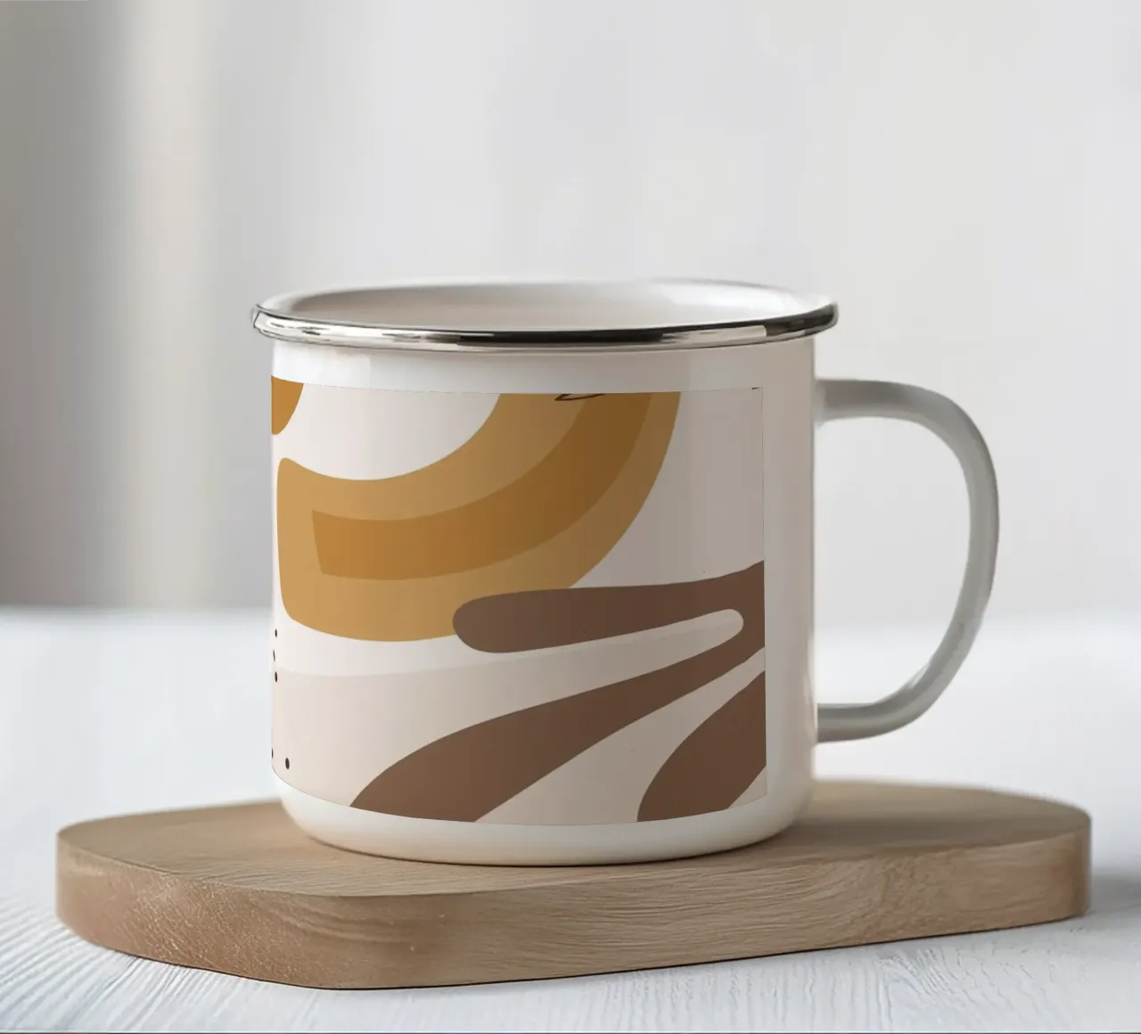 Eleganza bohémien - natura e tonalità della terra tazza in smalto da Whole©