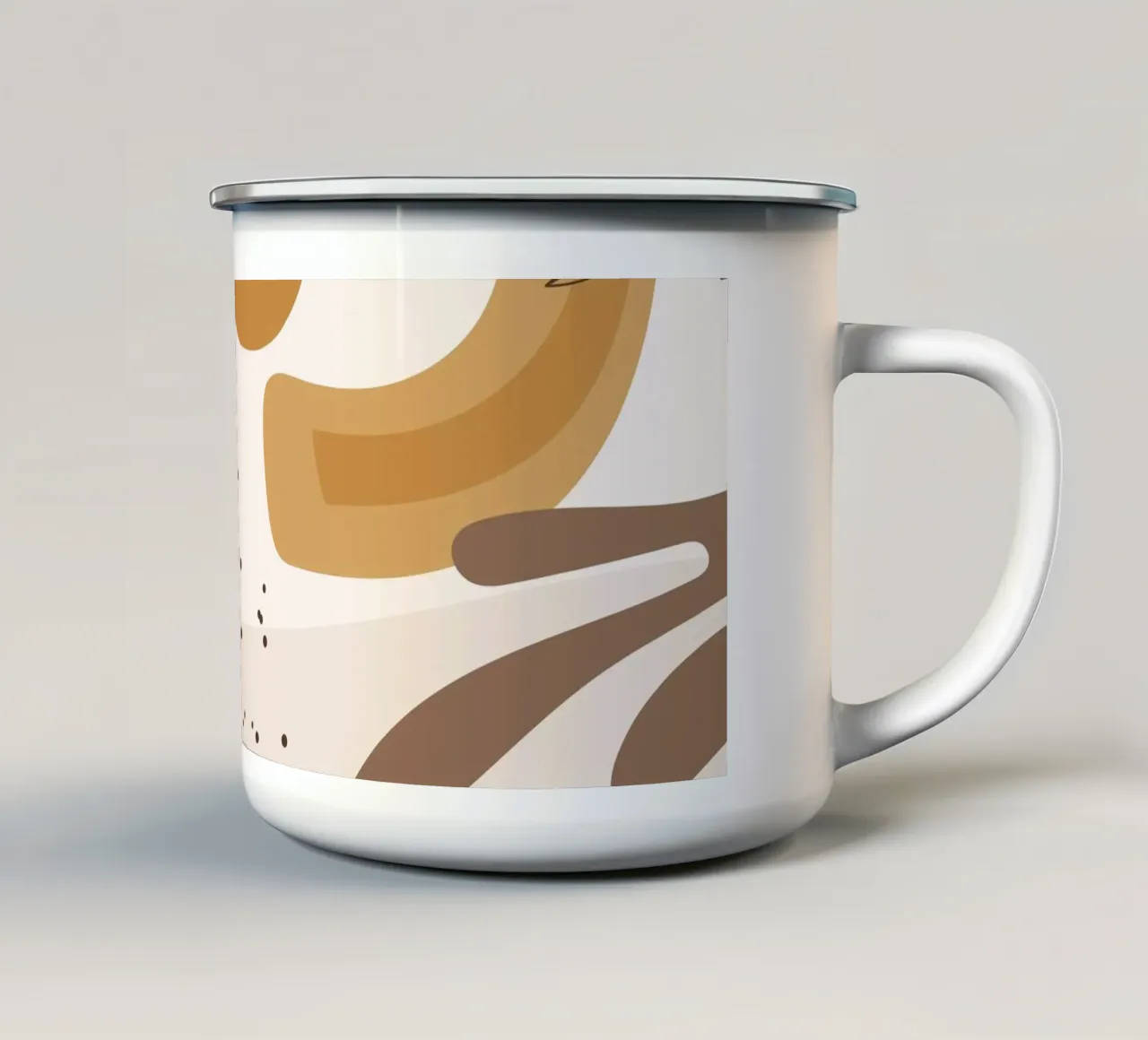 Eleganza bohémien - natura e tonalità della terra tazza in smalto da Whole©
