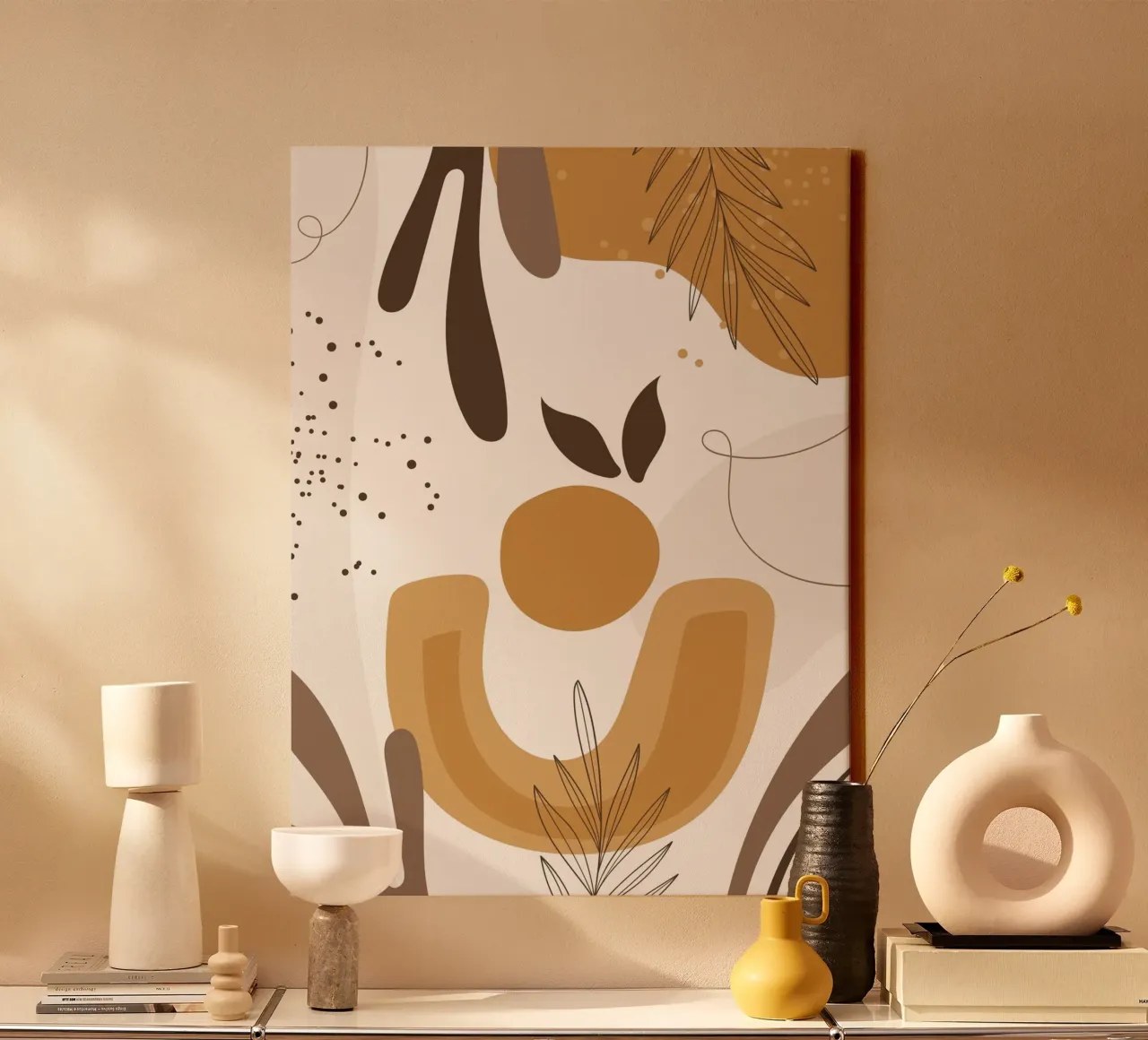 Boho elegantie - natuur & aardetinten canvas van Whole©