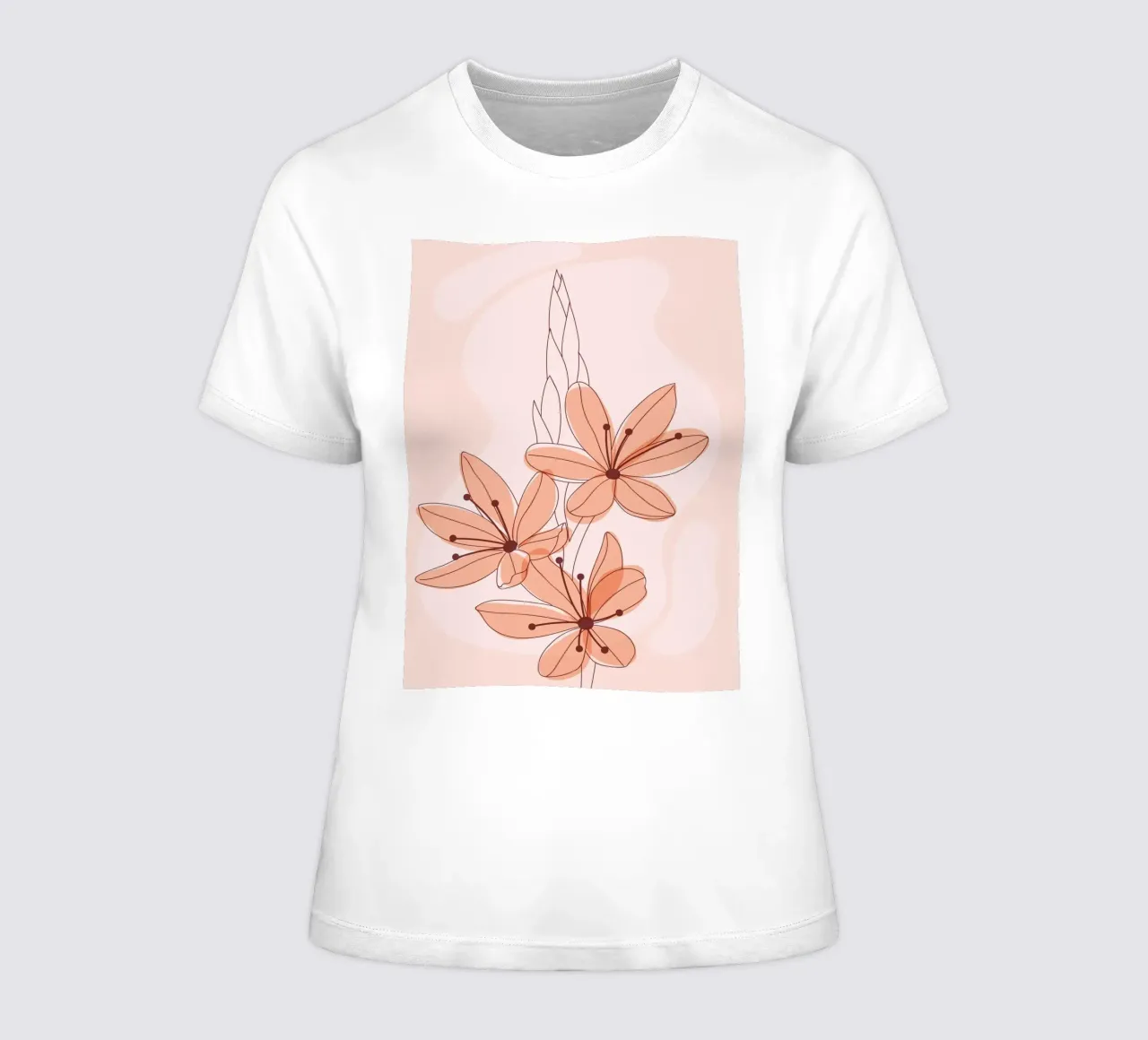 Delicate flowers - minimal & pastel women's fitted t-shirt by Whole©
