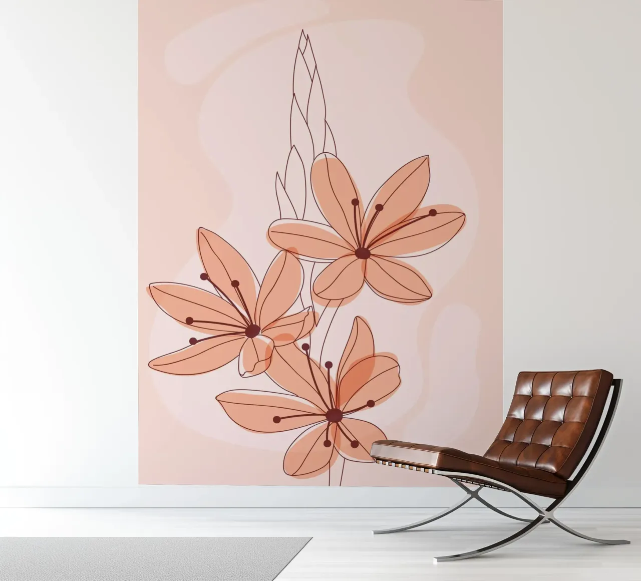 Delicate flowers - minimal & pastel photo wallpaper by Whole©