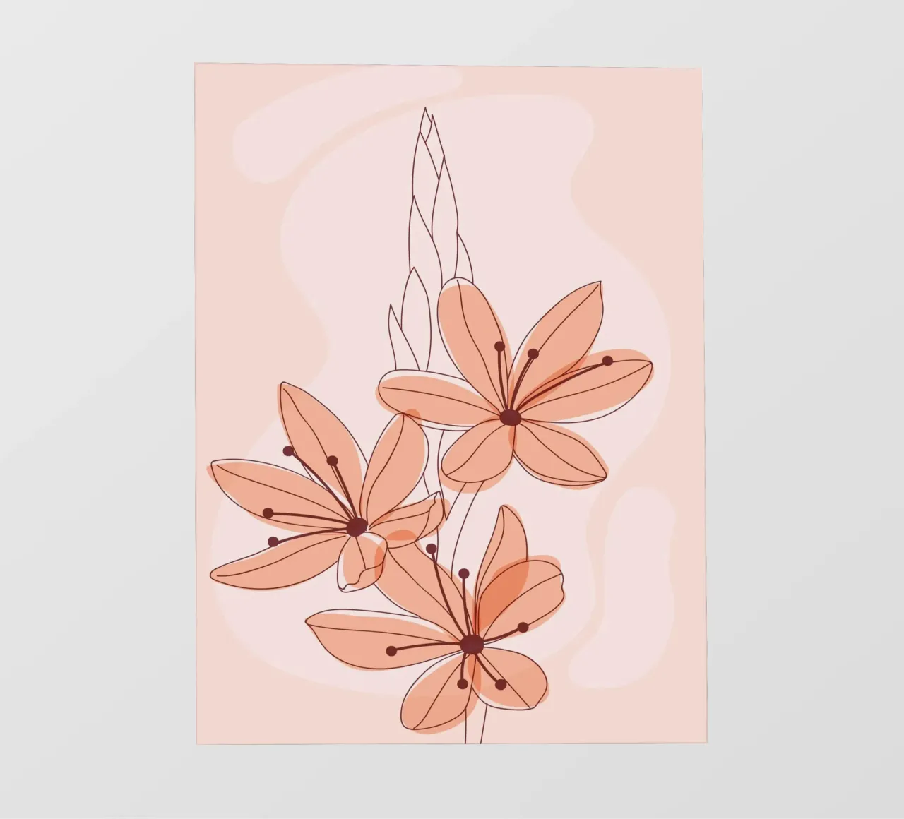 Delicate flowers - minimal & pastel photo wallpaper by Whole©