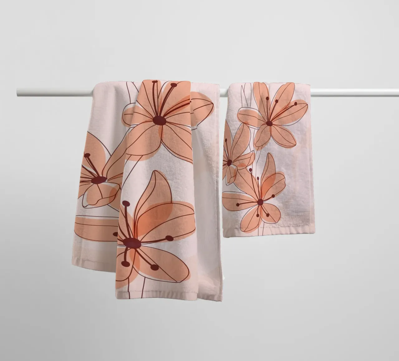 Fiori delicati - minimal e pastello asciugamano da bagno da Whole©
