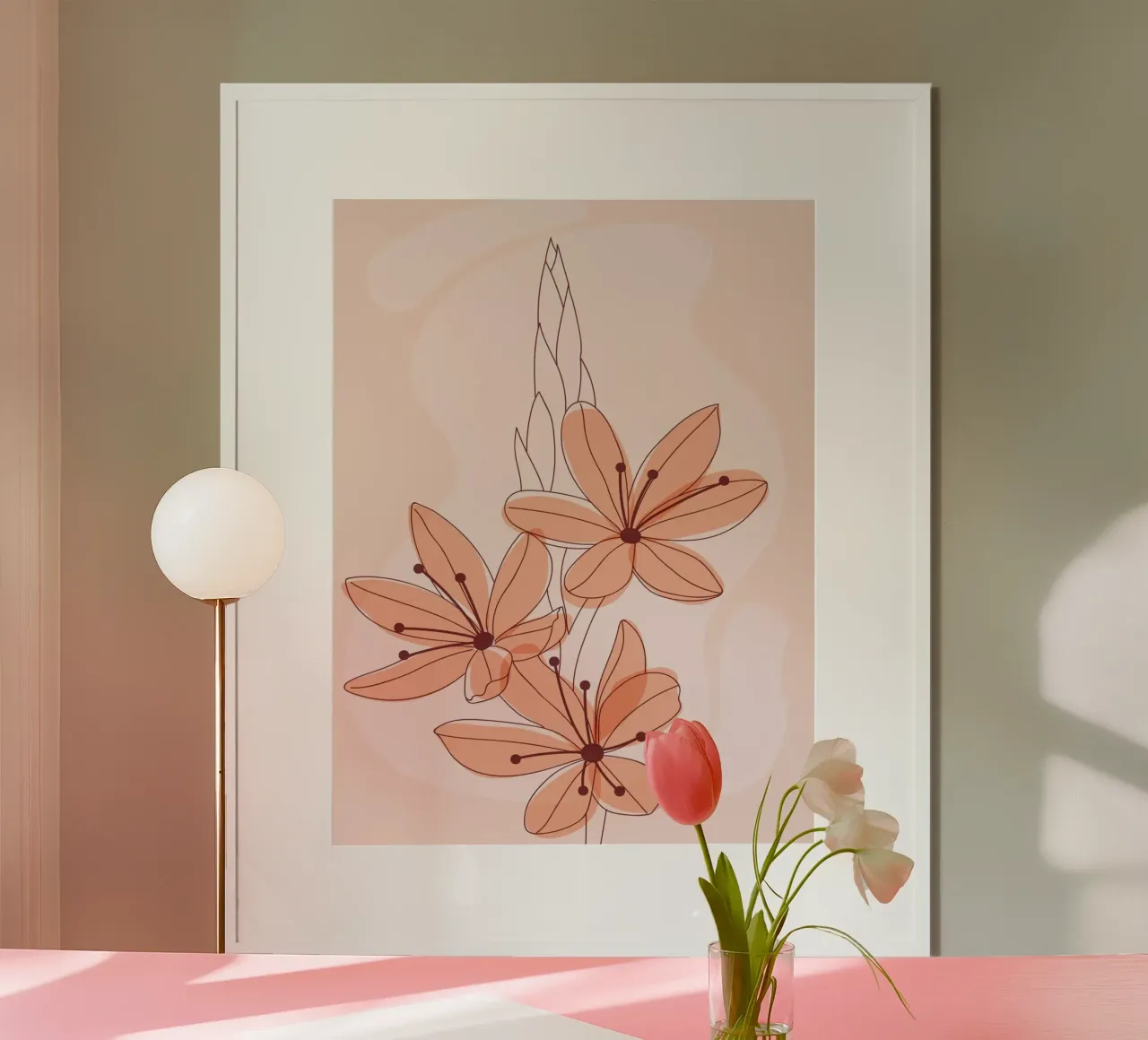 Fiori delicati - minimal e pastello carta hahnemühle da Whole©