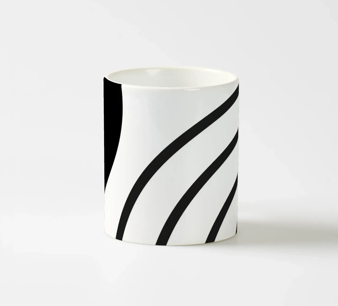 Minimale moderno - Bianco e nero tazza in ceramica da Whole©