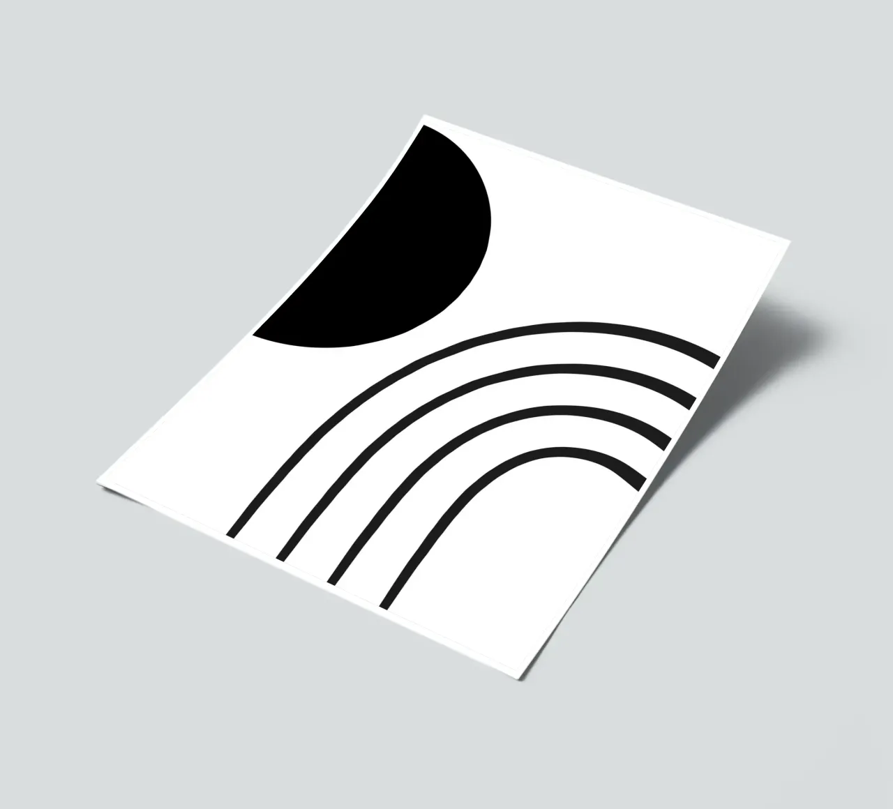 Minimal Modern – Schwarz & Weiß Stickerbogen von Whole©