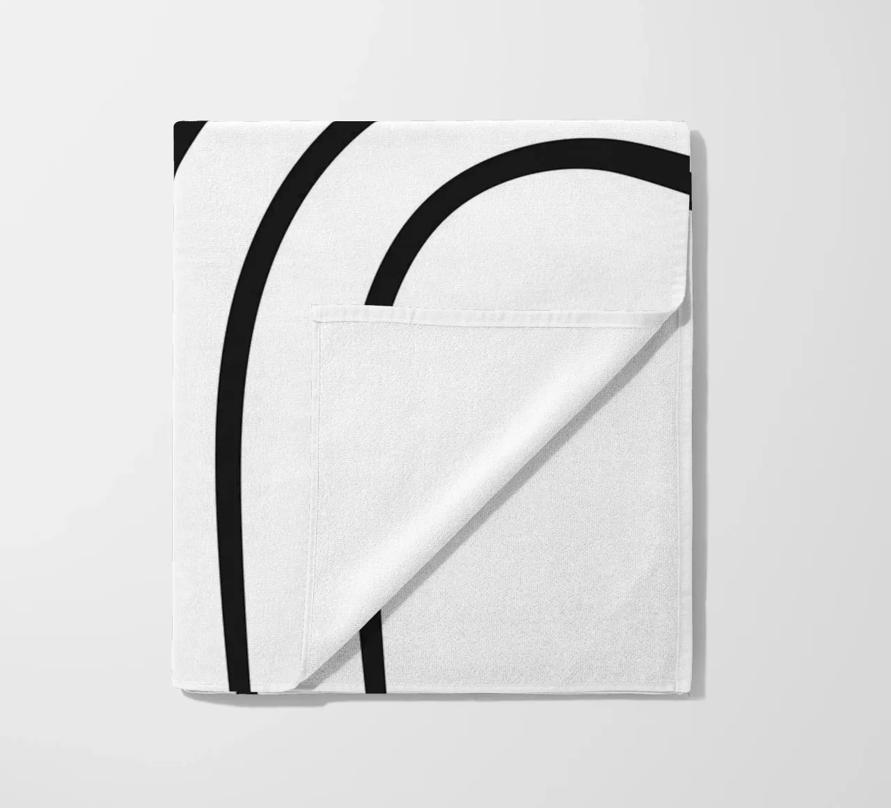 Minimale moderno - Bianco e nero telo mare da Whole©