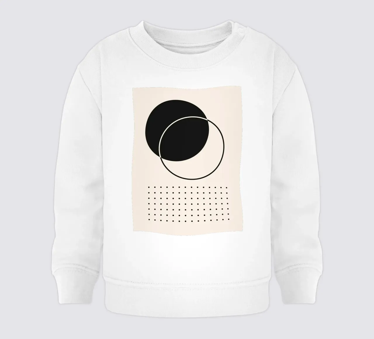 Arte minimalista geometrica - nero e beige felpa neonato da Whole©