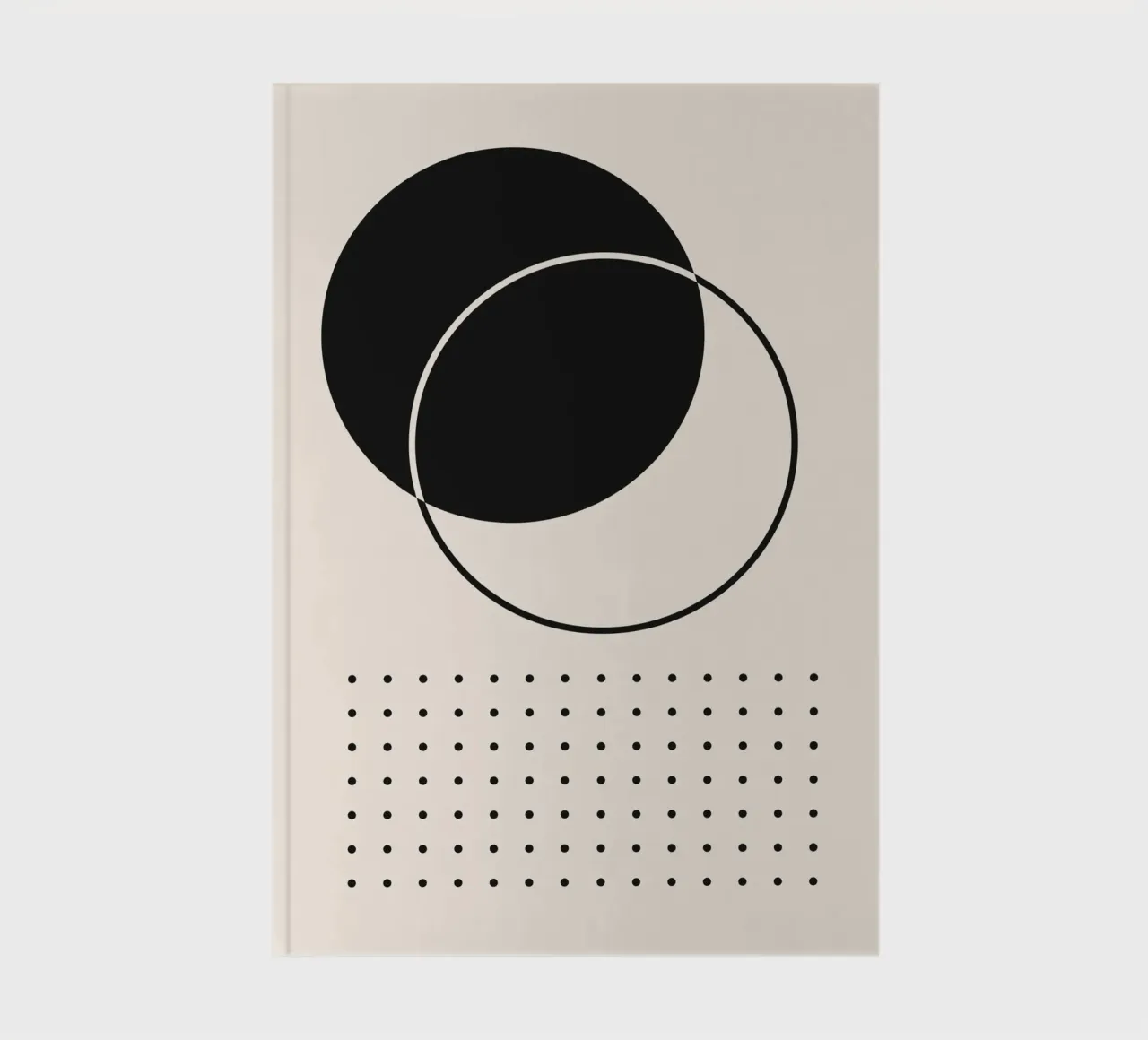Geometric minimal art - black & beige notebook by Whole©