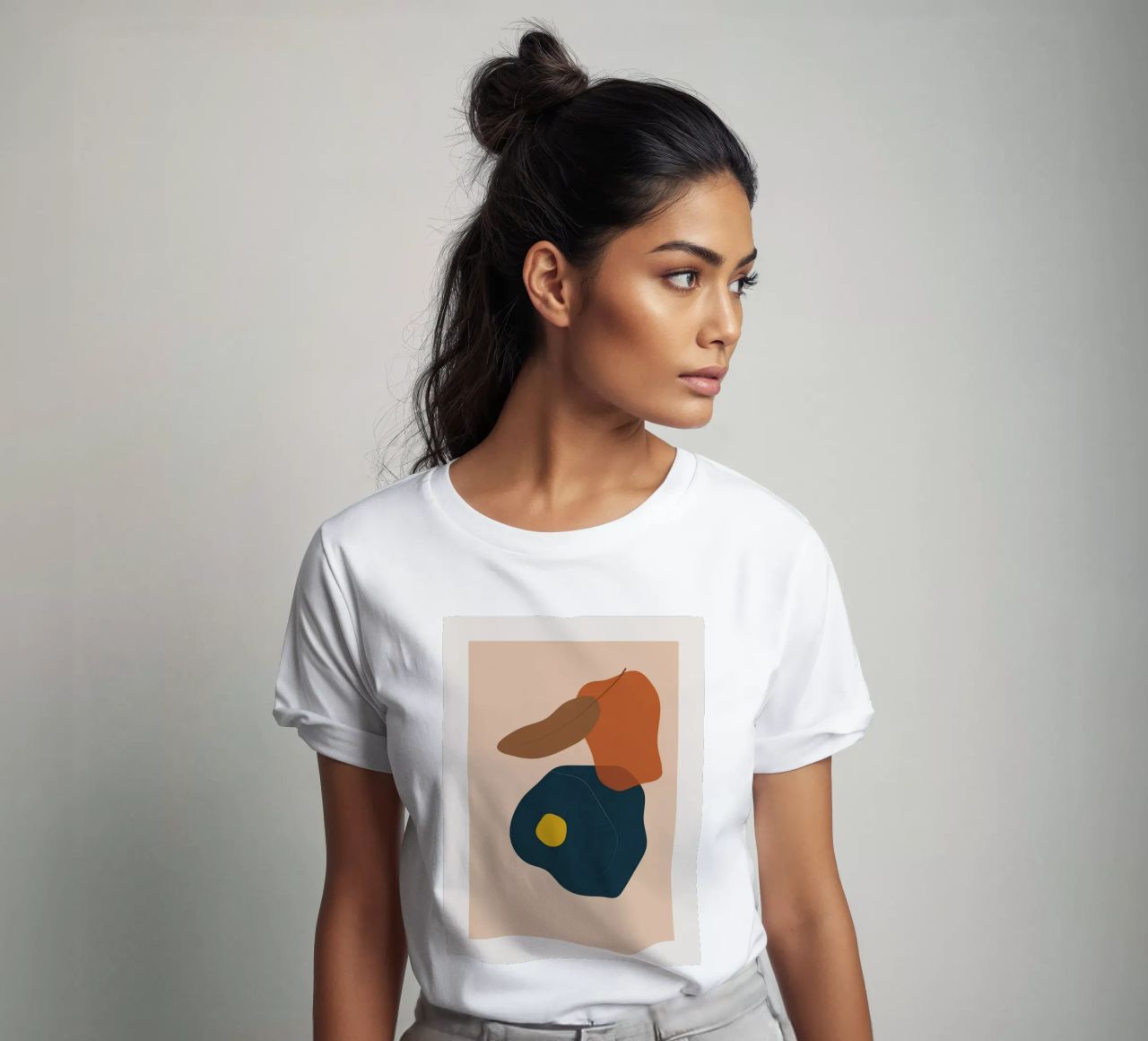 Abstrakte Boho Kunst – Erdtöne & Modern T-Shirt von Whole©