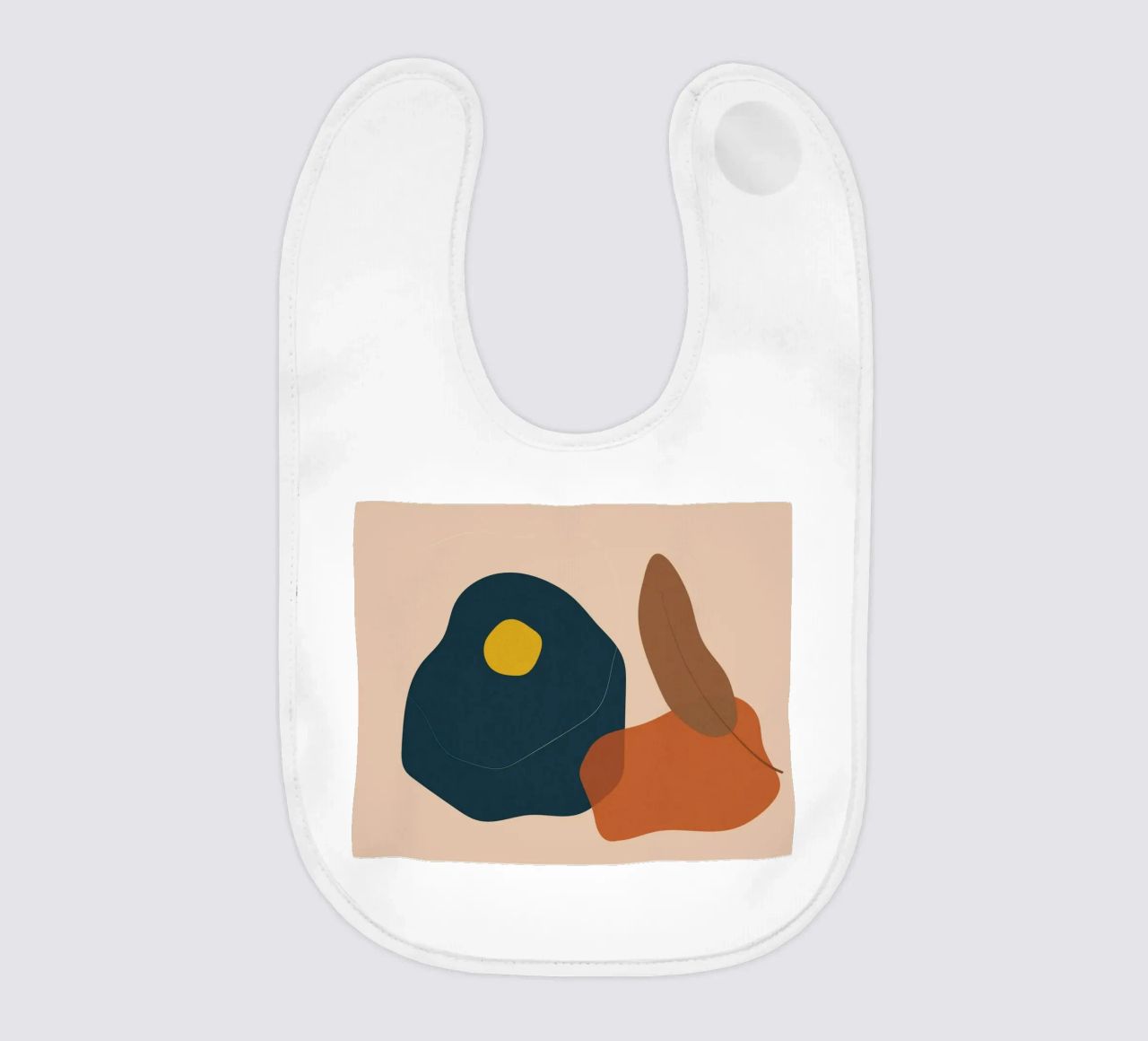 Abstrakte Boho Kunst – Erdtöne & Modern Babylätzchen von Whole©