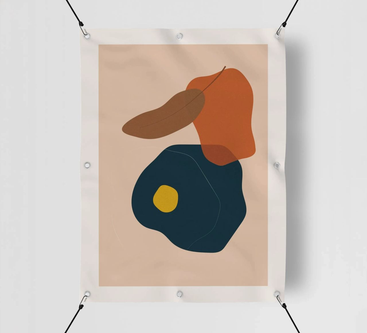 Art abstrait boho - tons terre & moderne bâche pvc de Whole©