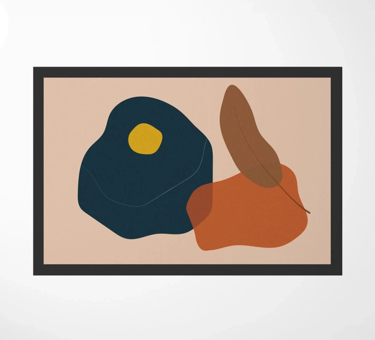 Art abstrait boho - tons terre & moderne paillasson de Whole©