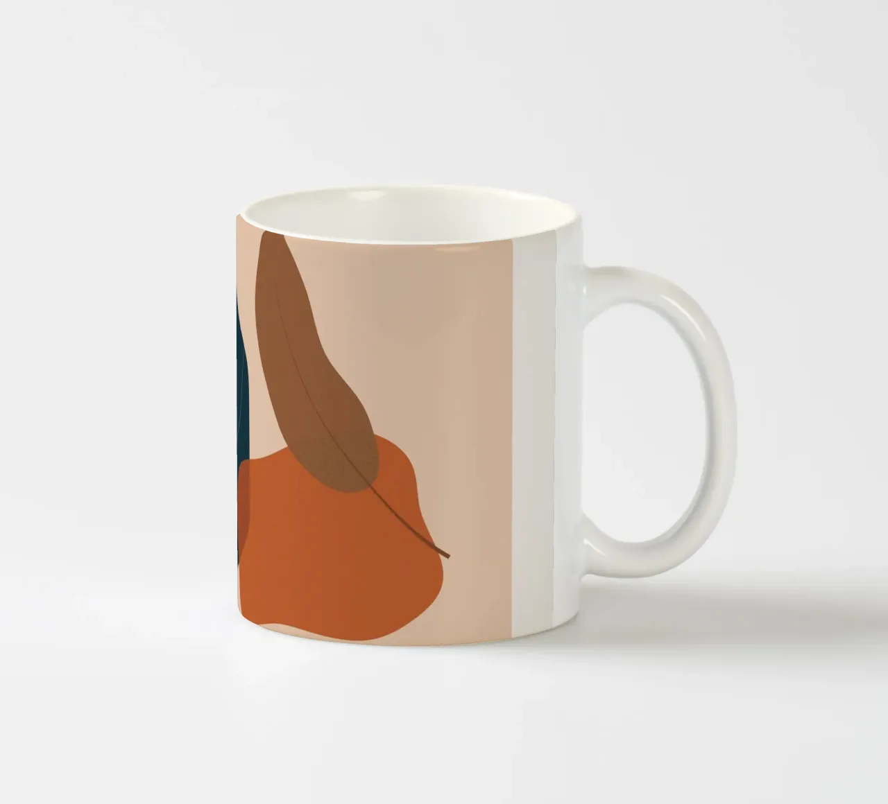 Abstrakte Boho Kunst – Erdtöne & Modern Keramik Tasse von Whole©