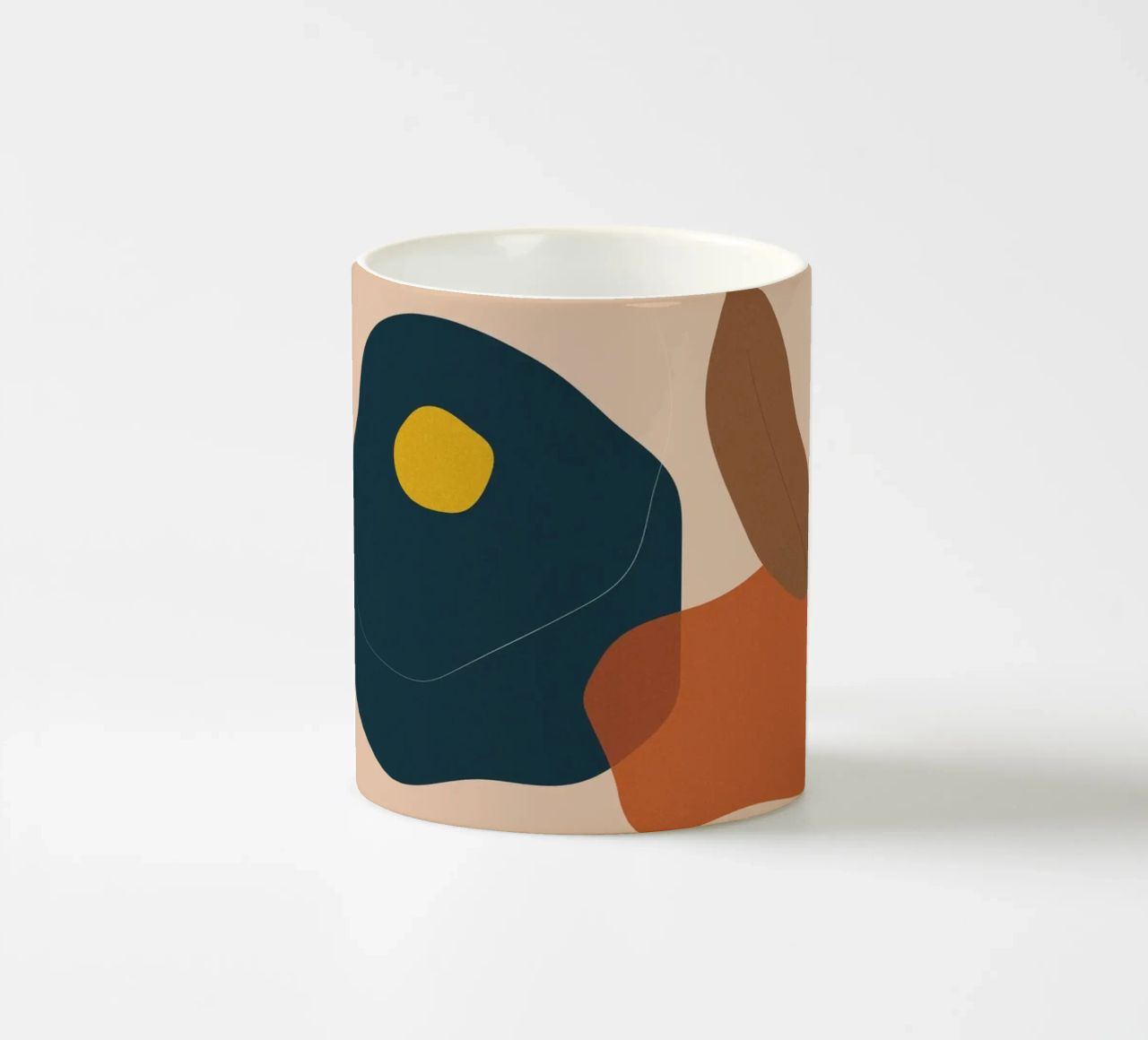 Art abstrait boho - tons terre & moderne mug en céramique de Whole©
