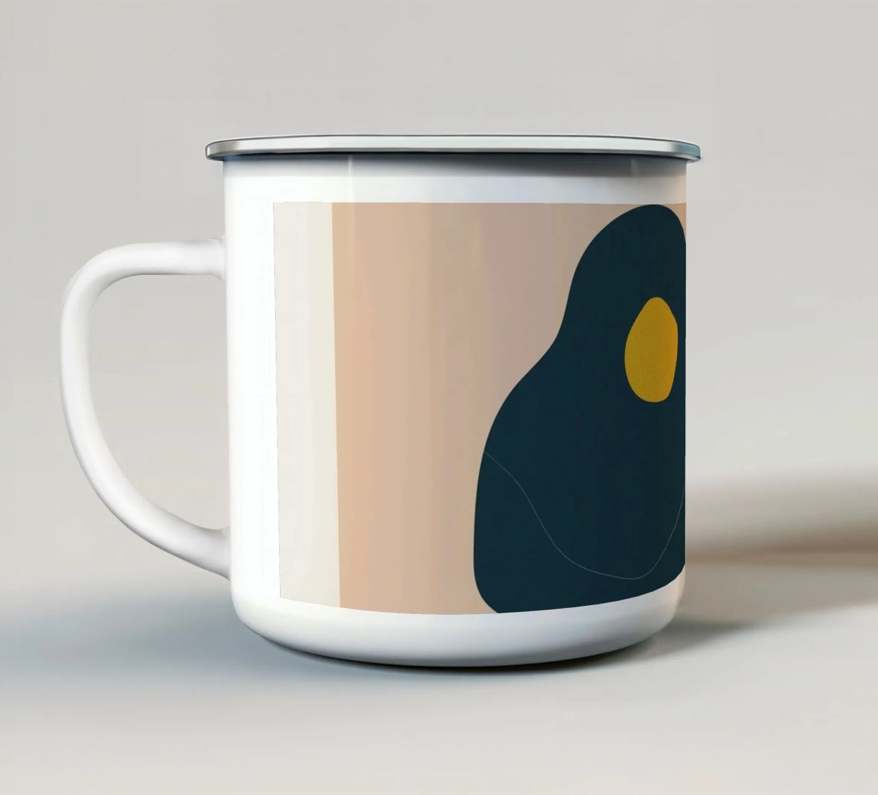 Art abstrait boho - tons terre & moderne mug en émail de Whole©