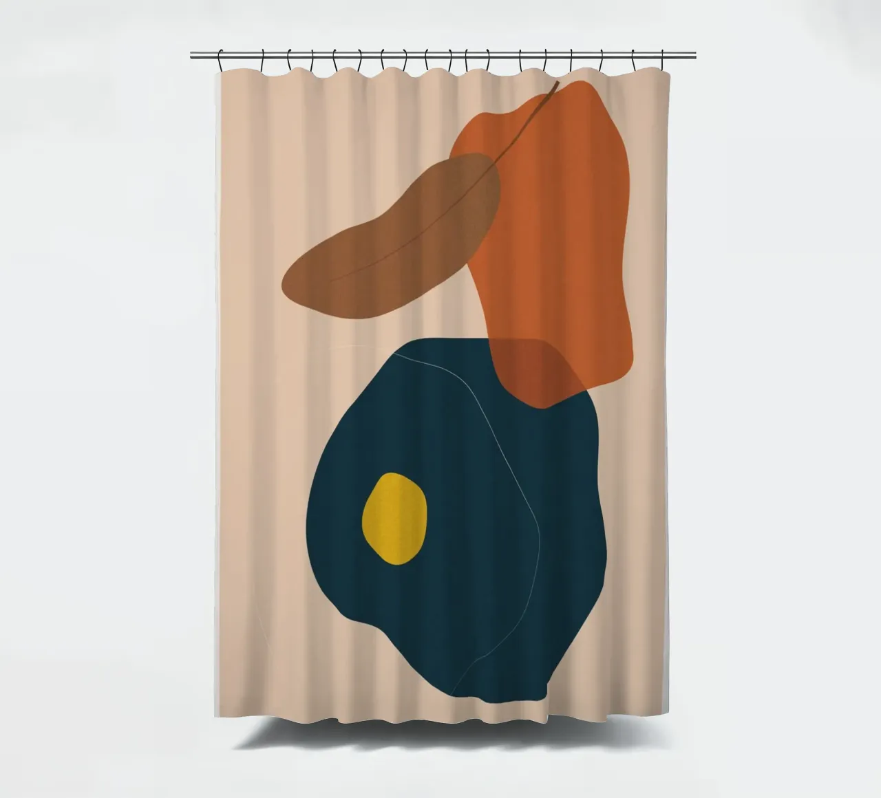 Arte astratta boho - toni della terra e modernità tenda da doccia da Whole©