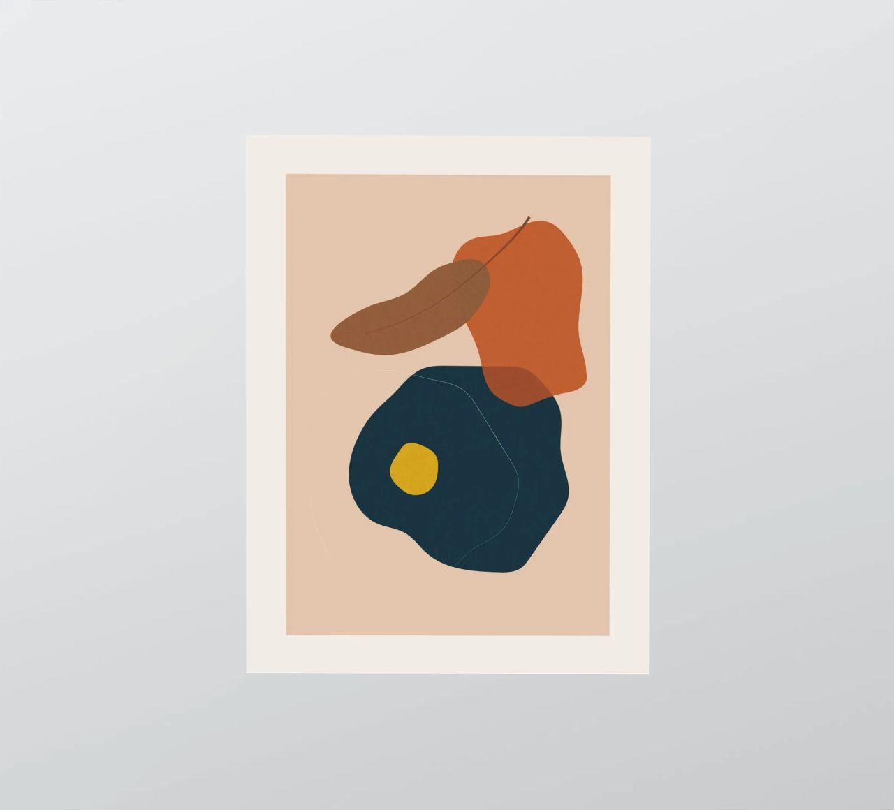 Art abstrait boho - tons terre & moderne autocollant de Whole©