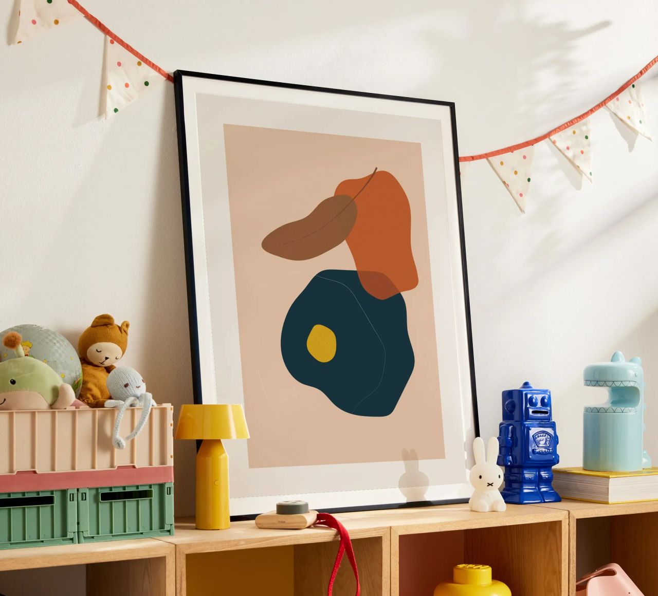 Art abstrait boho - tons terre & moderne poster de Whole©