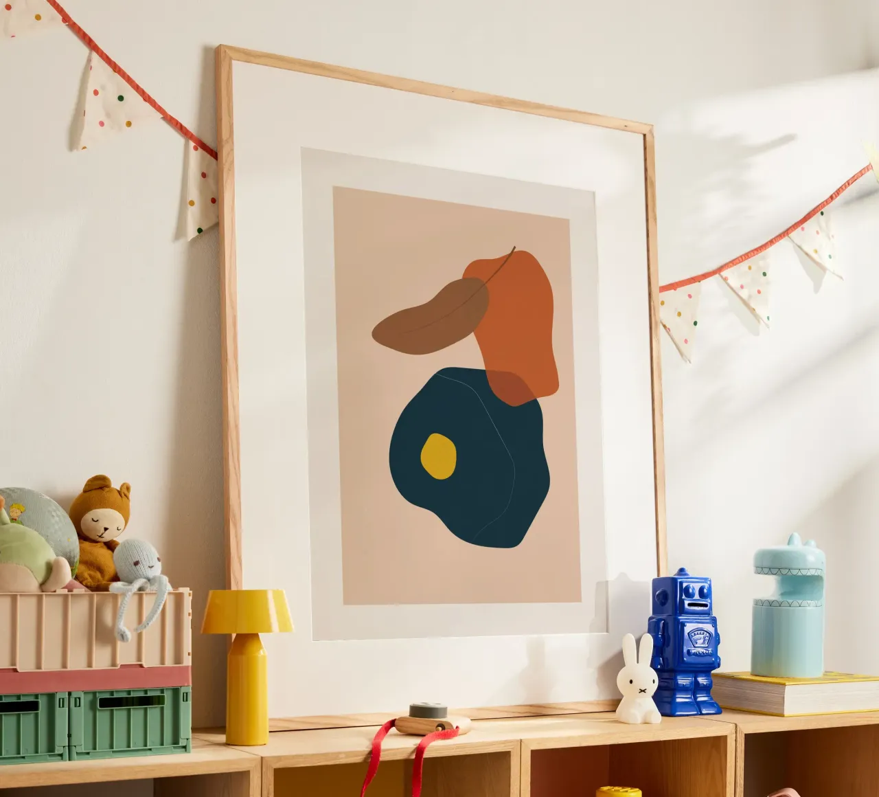 Art abstrait boho - tons terre & moderne poster de Whole©