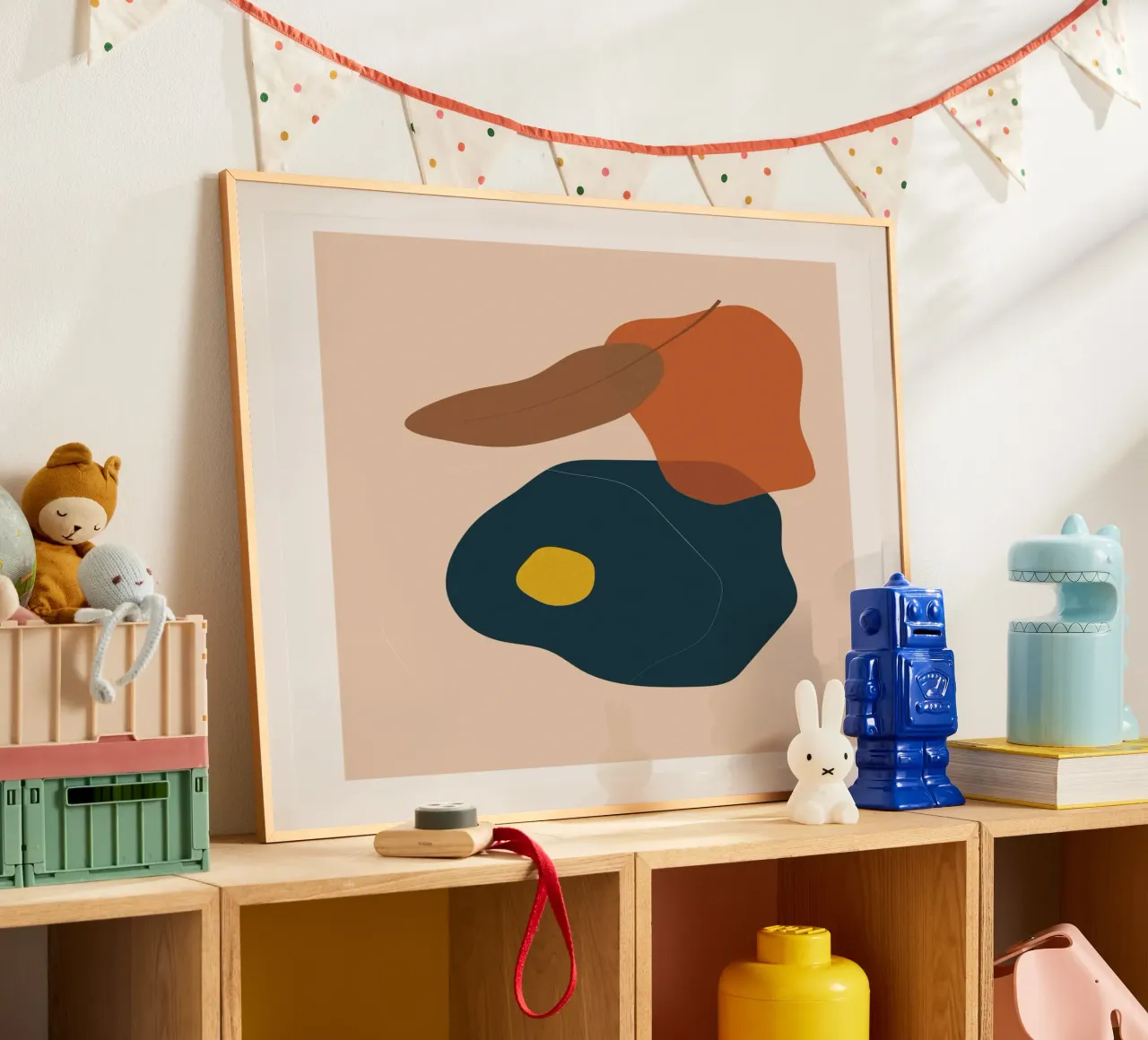 Art abstrait boho - tons terre & moderne poster de Whole©