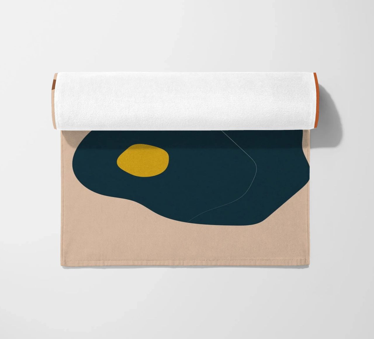 Art abstrait boho - tons terre & moderne serviette de plage de Whole©
