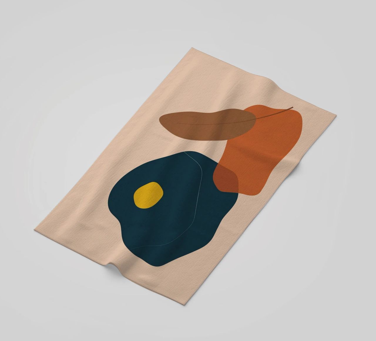 Art abstrait boho - tons terre & moderne serviette de plage de Whole©