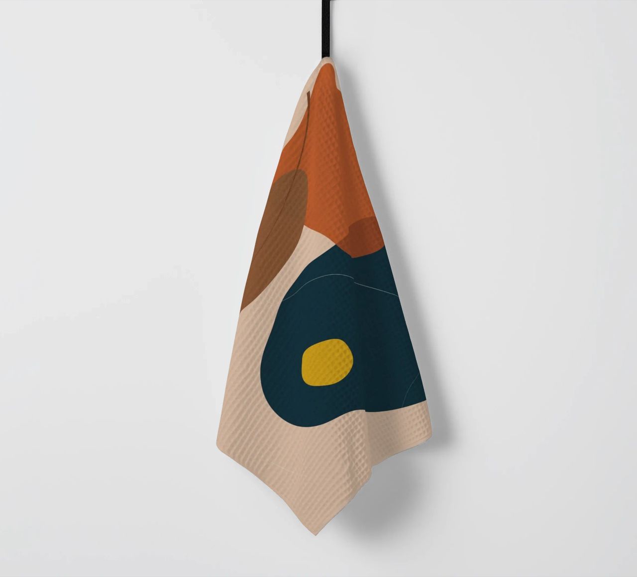Art abstrait boho - tons terre & moderne torchon de Whole©