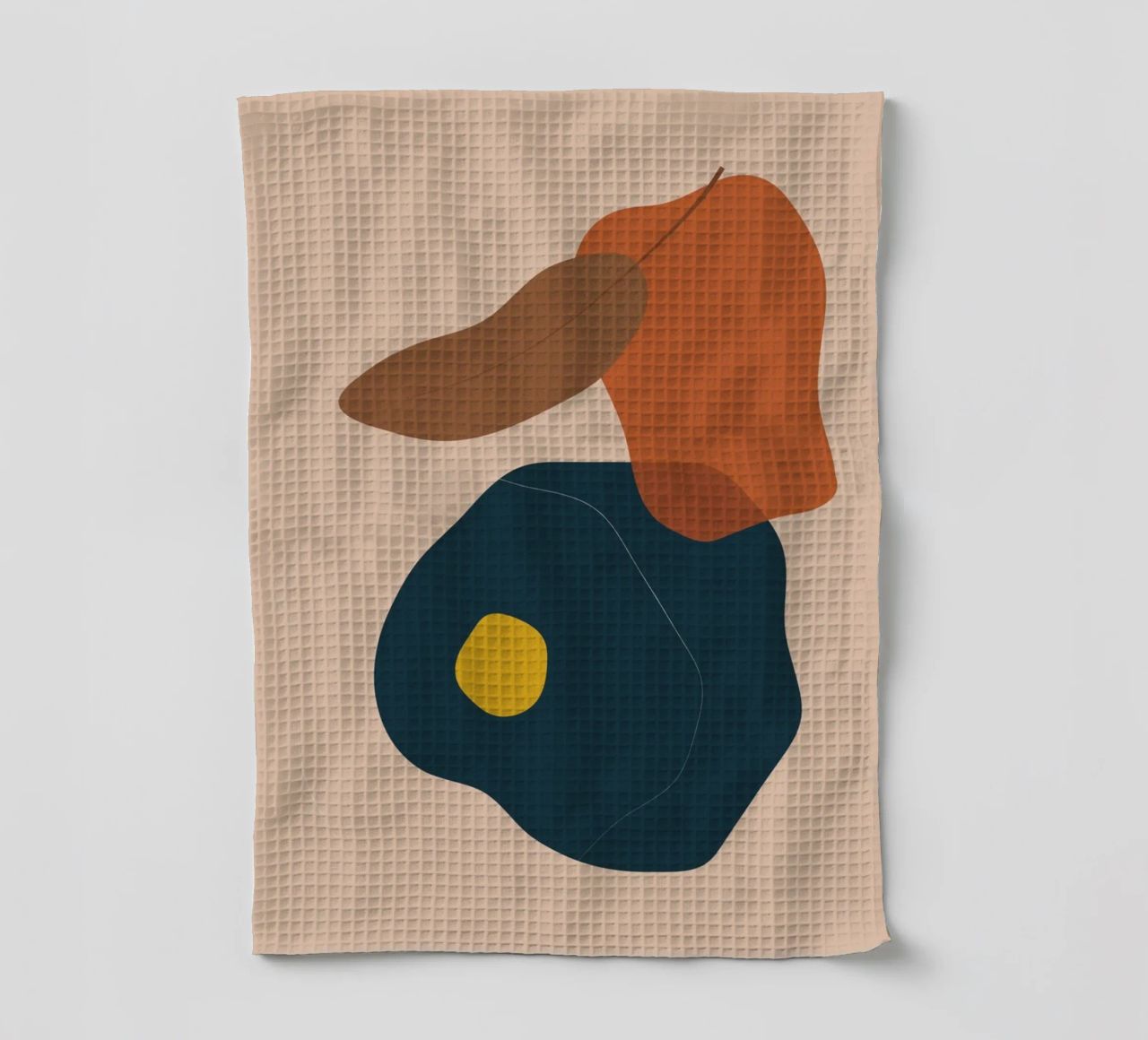 Art abstrait boho - tons terre & moderne torchon de Whole©