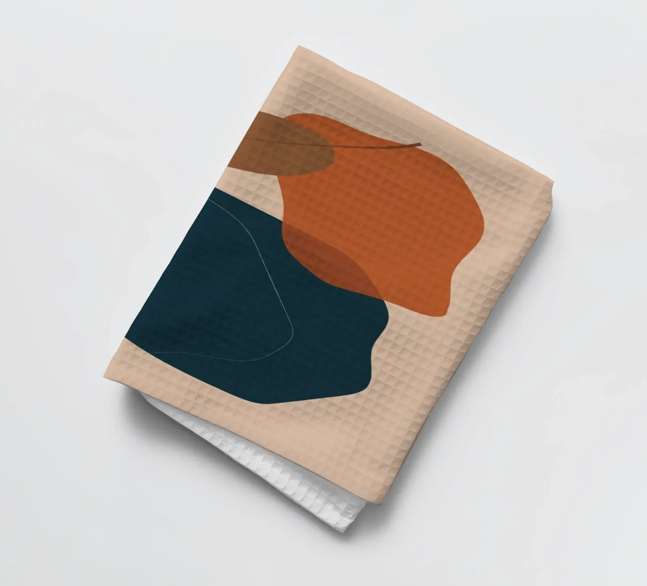 Art abstrait boho - tons terre & moderne torchon de Whole©