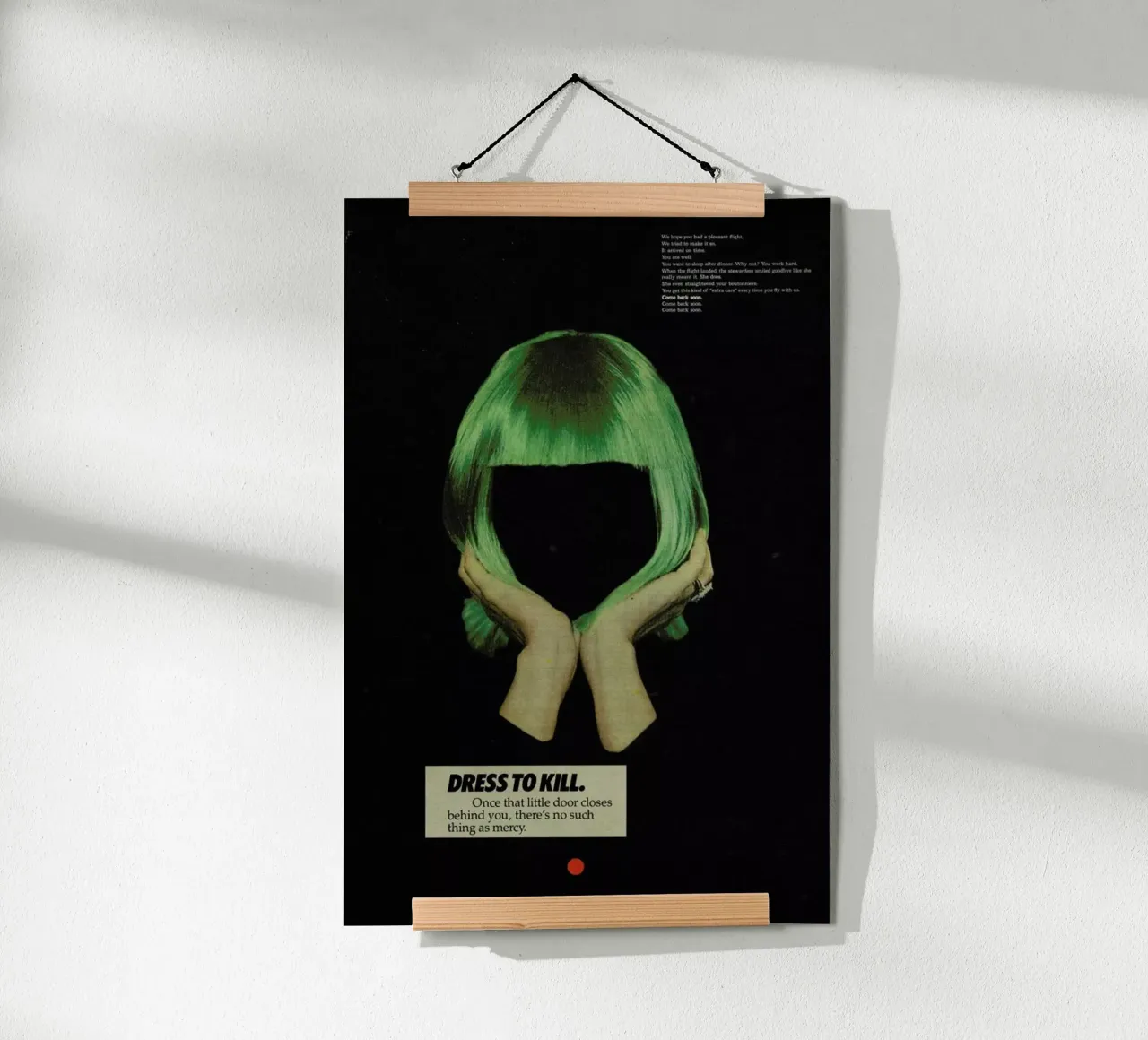Dress to Kill poster with plastic frame by Frank Moth