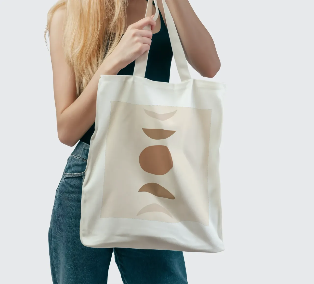 Boho Geometrie – Erdtöne & Minimalismus Jutebeutel von Whole©