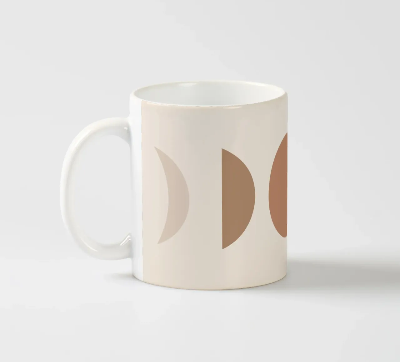 Boho geometrie - aardetinten & minimalisme keramische mok van Whole©