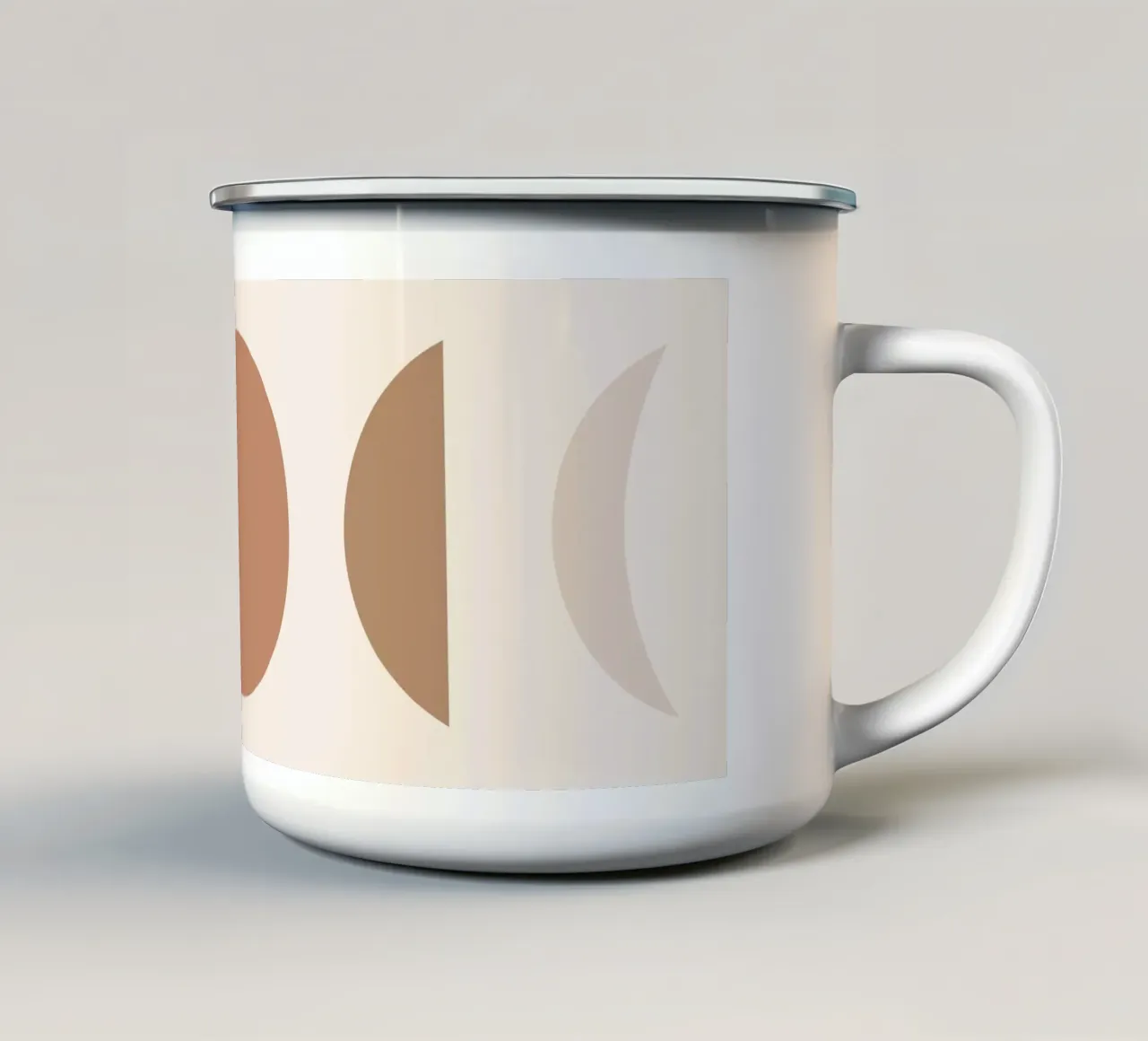Geometria boho - toni della terra e minimalismo tazza in smalto da Whole©