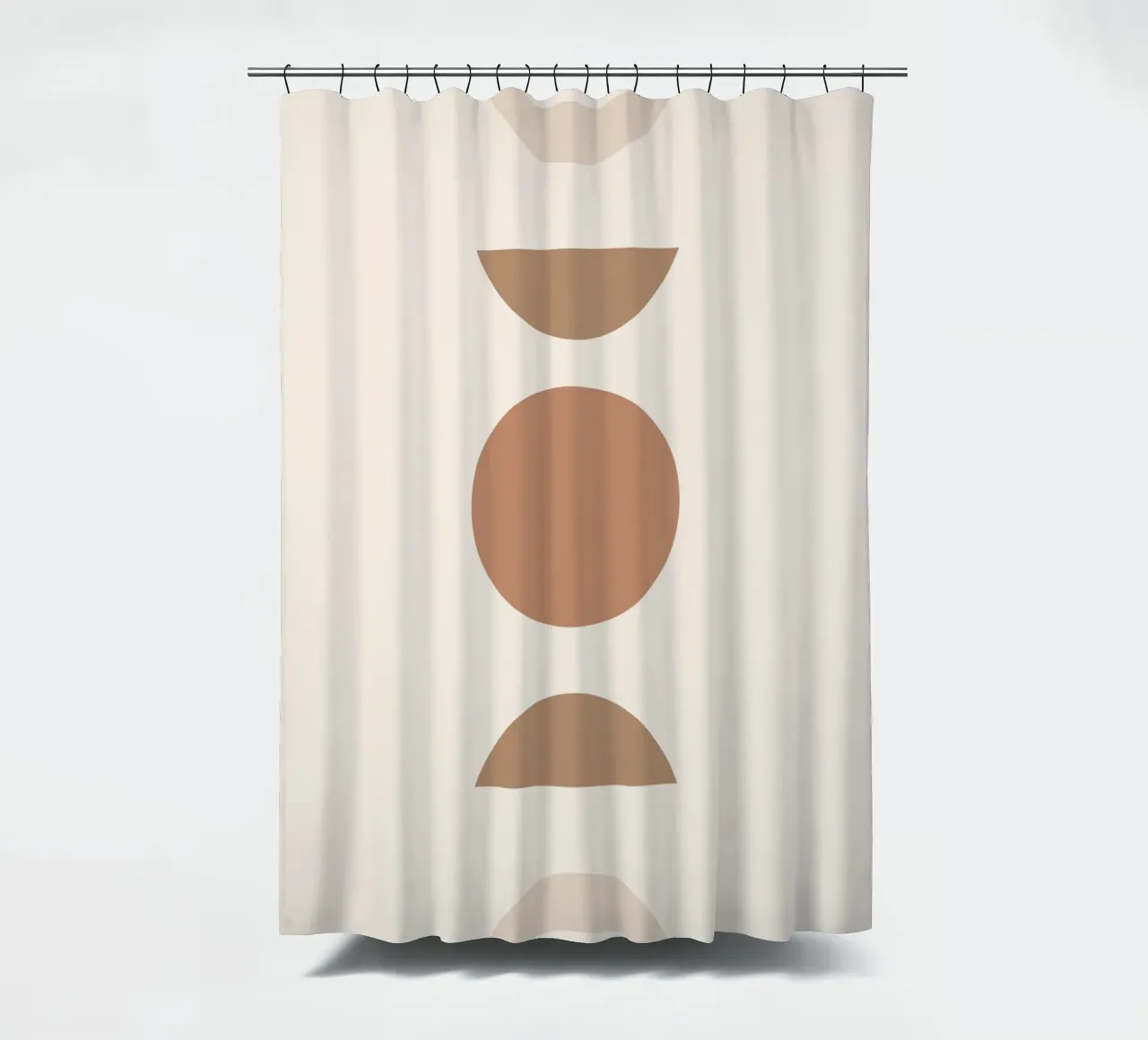 Boho Geometrie – Erdtöne & Minimalismus Duschvorhang von Whole©
