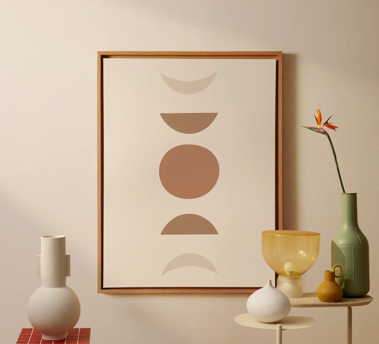 Boho geometry - earth tones & minimalism canvas by Whole©