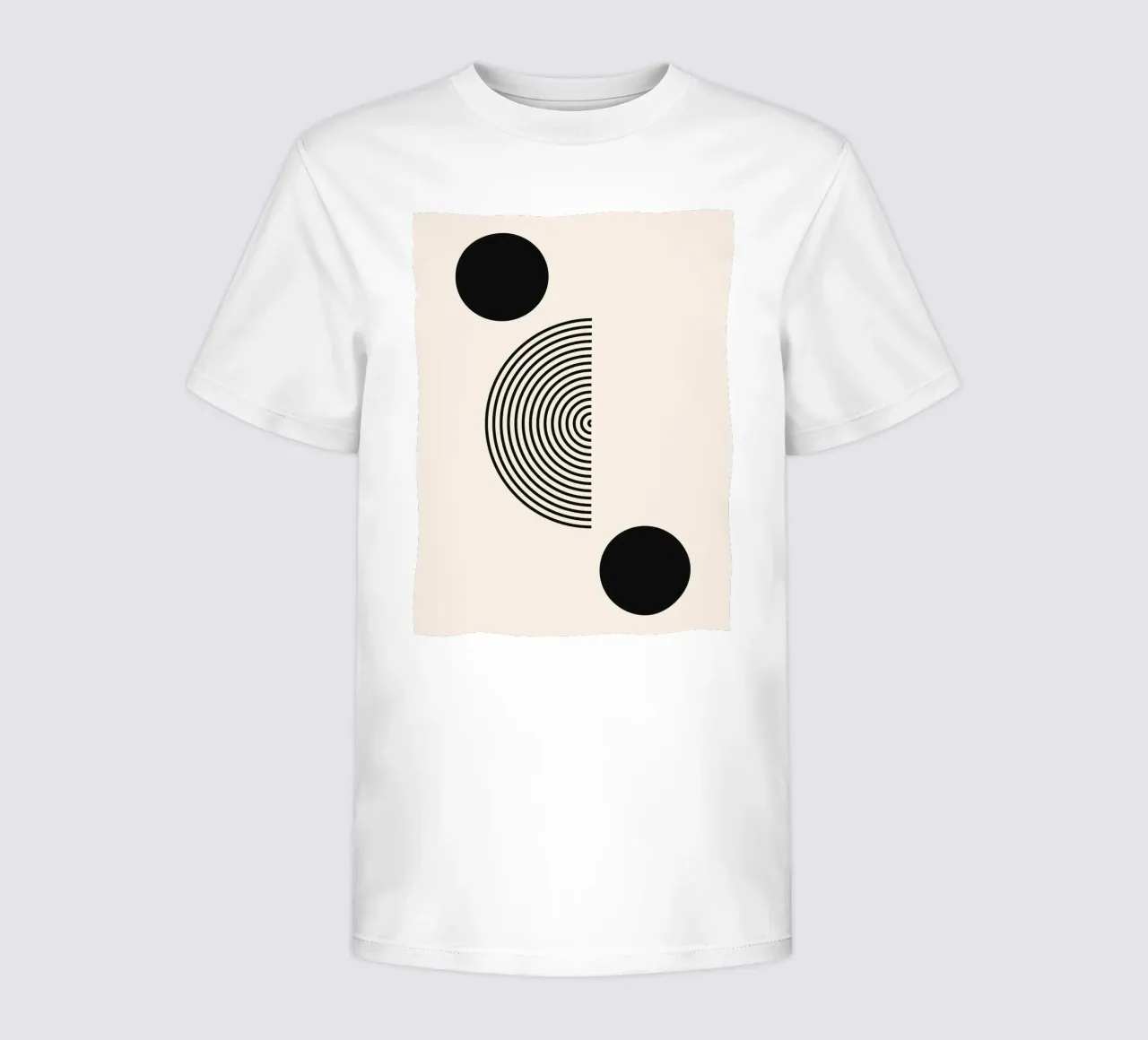 Minimalist geometry - black & beige kids t-shirt by Whole©