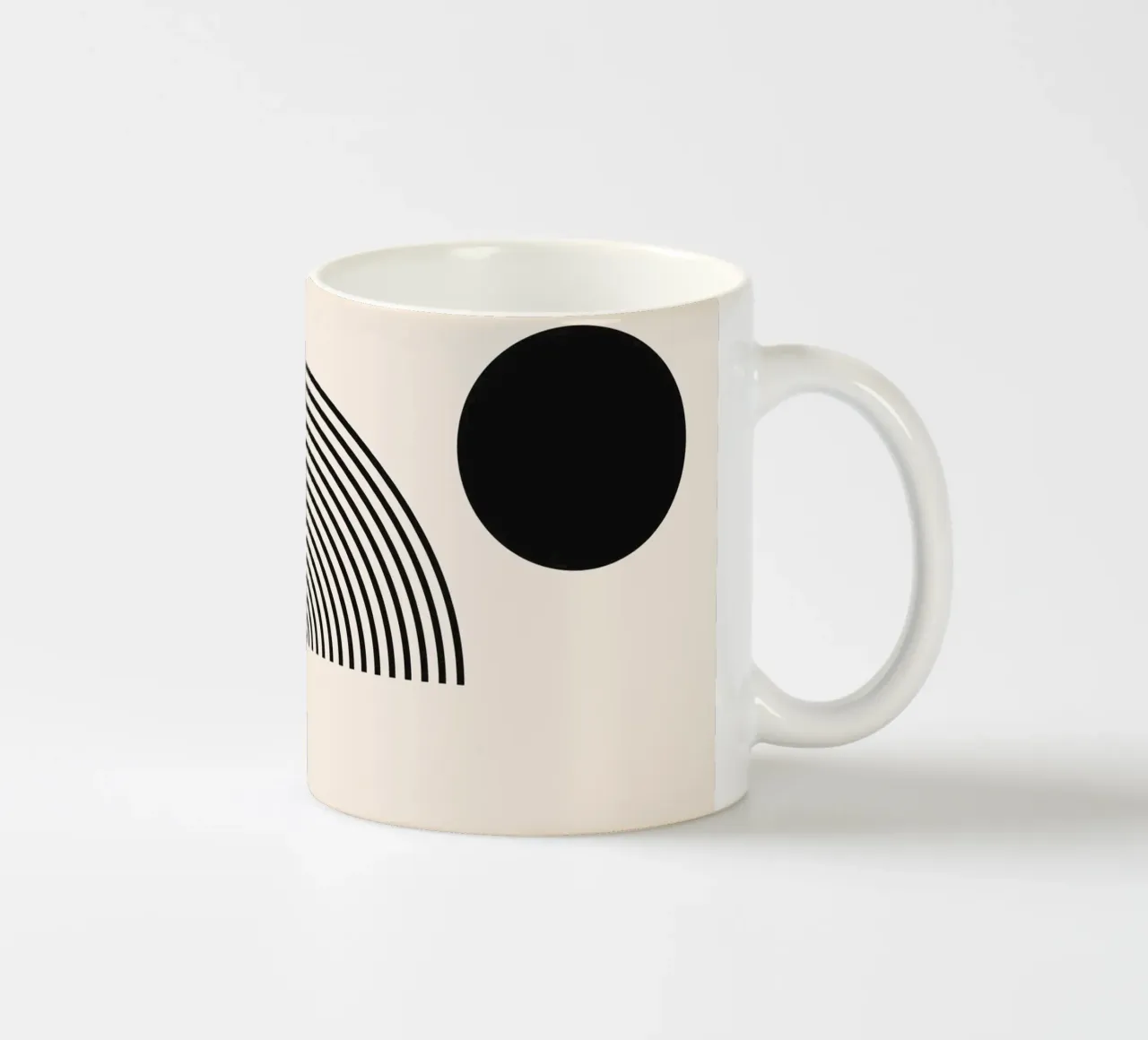 Geometria minimalista - nero e beige tazza in ceramica da Whole©